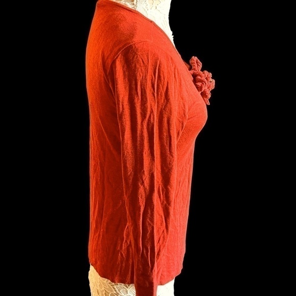 𝅺democracy Medium warm reddish orange shirt long sleeve - Picture 5 of 11